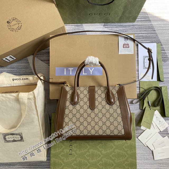Gucci新款包包 古馳Jackie 1961系列中號托特包 Gucci新款手提肩背托特包 649016  ydg3055